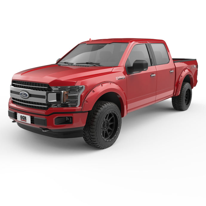 EGR 2018 Ford F150 Bolt-On Look Color Match Fender Flares - Set - Race Red