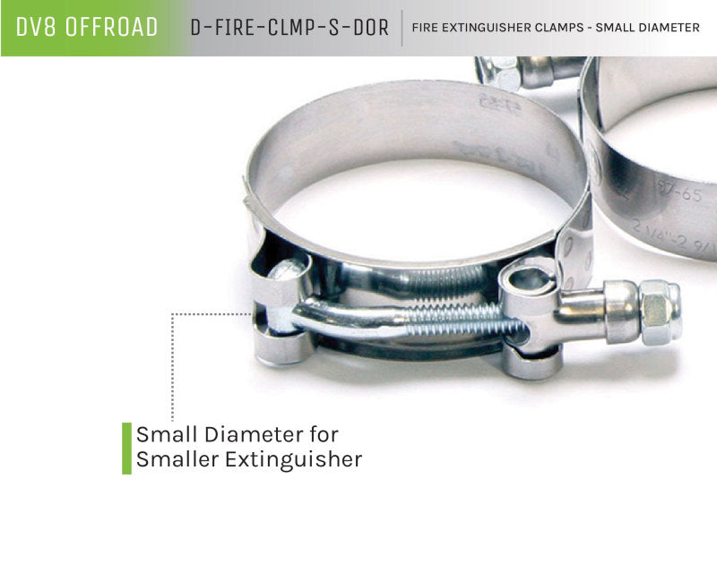 Load image into Gallery viewer, DV8 Offroad Fire Extinguisher Mount Clamps - Small
