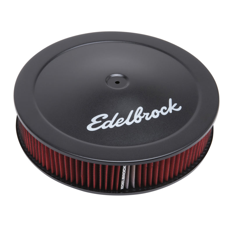 Load image into Gallery viewer, Edelbrock Air Cleaner Pro-Flo Series Round 14 In Diameter Cloth Element 3/8Indropped Base Black
