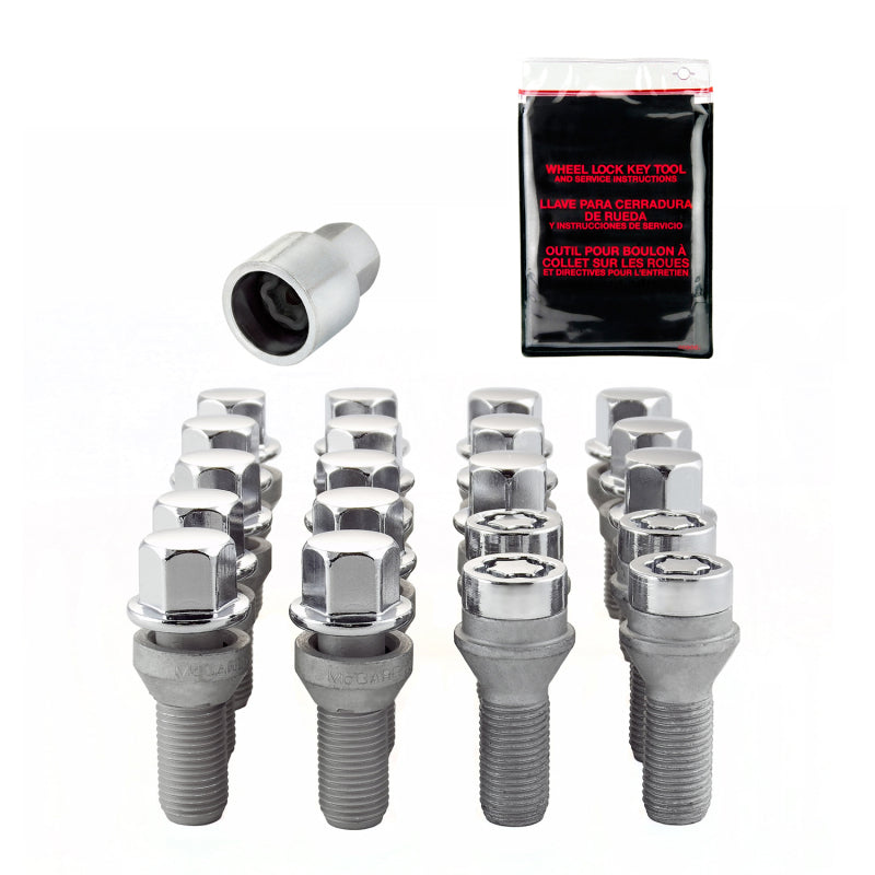 Load image into Gallery viewer, McGard 5 Lug Hex Install Kit w/Locks (Cone Seat Bolt) M14X1.5 / 17mm Hex / 28.0mm Shank L. - Chrome
