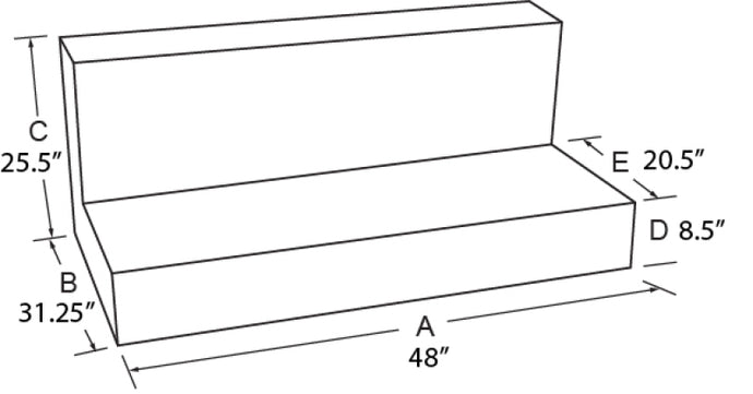 Tradesman Aluminum L-Shape Liquid Storage Tank (80 Gallon Capacity) - Black