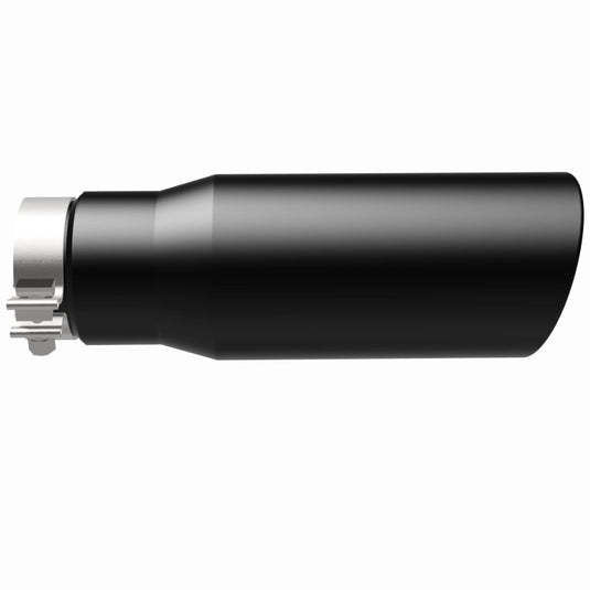 MagnaFlow Tip Stainless Black Coated Single Wall Round Single Outlet 5in Dia 3.5in Inlet 14.5in L