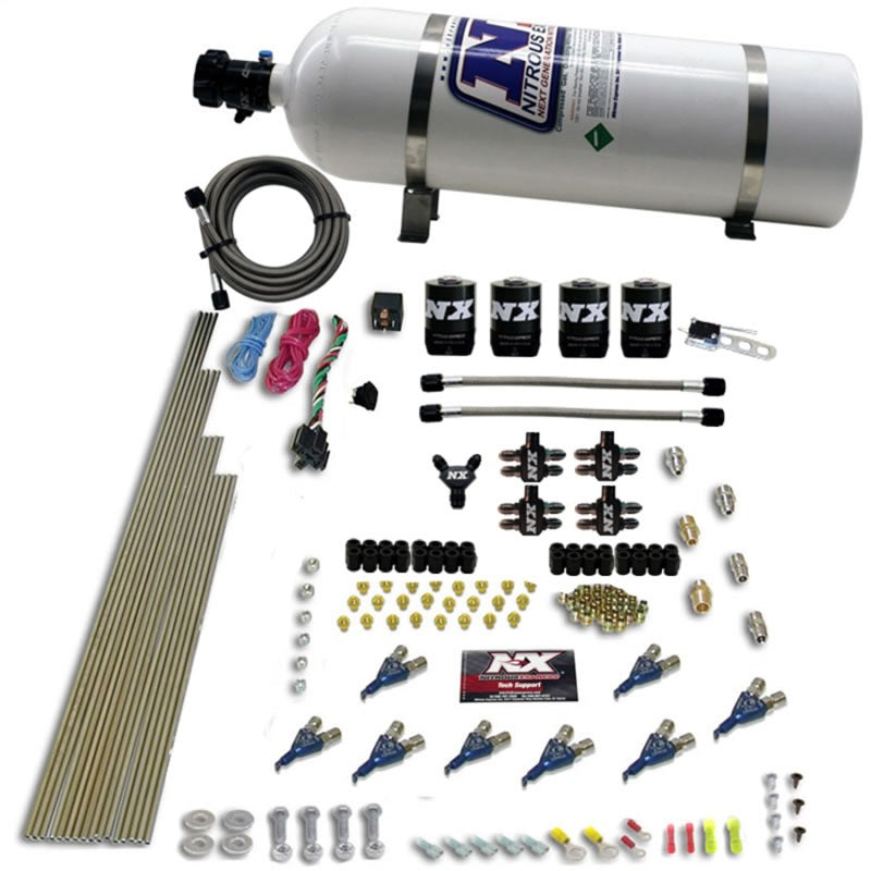 Load image into Gallery viewer, Nitrous Express 8 Cyl Alcohol Nitrous Kit (250-550HP) w/15lb Bottle

