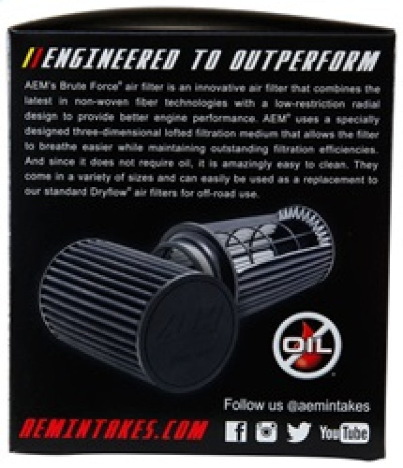 Load image into Gallery viewer, AEM 3 in x 5 in Dryflow Air Filter
