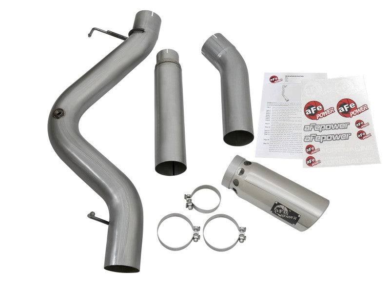 Load image into Gallery viewer, aFe LARGE Bore HD 5in Exhausts DPF-Back SS w/ Pol Tips 16-17 GM Diesel Truck V8-6.6L (td) LML/L5P
