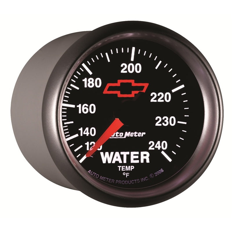 Load image into Gallery viewer, Autometer Sport-Comp II 2-1/16in 120-240 Deg Mechanical Water Temp Gauge - Bowtie Black
