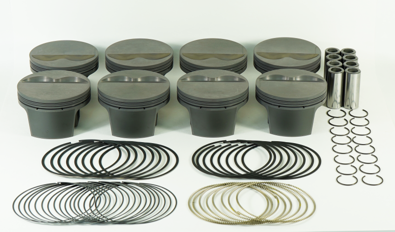 Load image into Gallery viewer, Mahle MS Piston Set SBC 362ci 4.060in Bore 3.480/3.5stk 6.125in Rod .927 Pin -5cc 10.5 CR Set of 8
