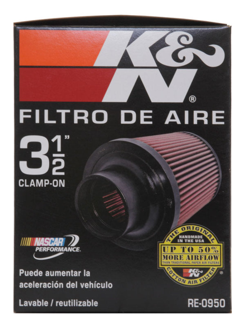 Load image into Gallery viewer, K&amp;N Universal Rubber Filter 3 1/2inch ID FLG / 6inch Base / 4-5/8inch Top / 6inch Height
