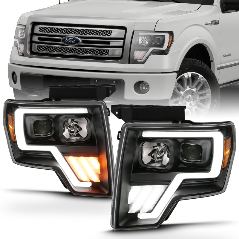 Load image into Gallery viewer, ANZO 2009-2013 Ford F-150 Projector Light Bar G4 Switchback H.L.Black Amber
