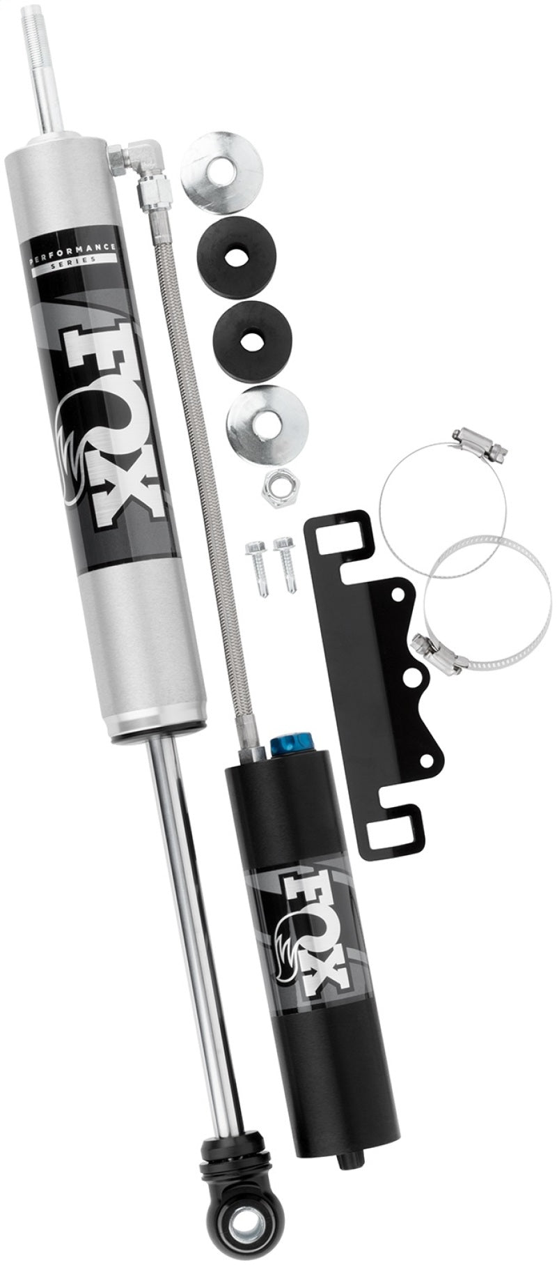 Load image into Gallery viewer, Fox 17-19 Ford F250/F350 2.0 Performance Series Remote Reservoir Adj. Front Shocks 0-1.5in Lift

