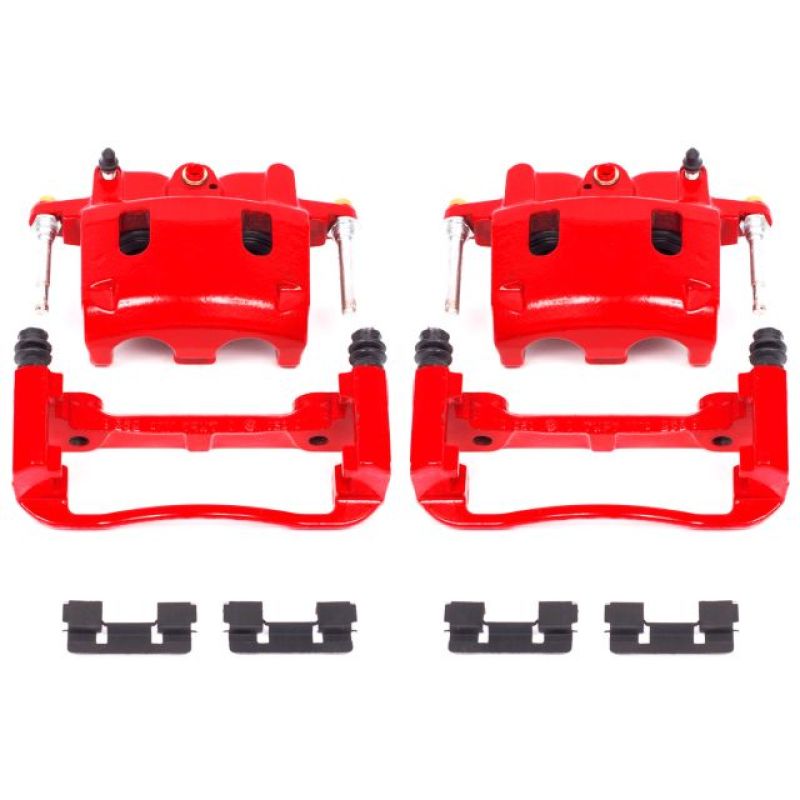 Load image into Gallery viewer, Power Stop 04-06 Infiniti QX56 Front Red Calipers w/Brackets - Pair
