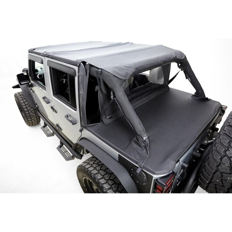 Load image into Gallery viewer, Rampage 2007-2018 Jeep Wrangler(JK) Unlimited 4-Door Tonneau Cover - Black Diamond
