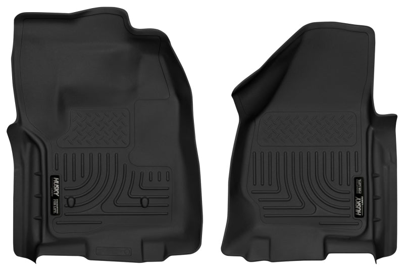 Load image into Gallery viewer, Husky Liners 12-16 Ford F-250/F-350 Standard Cab w/o Trans Case Shifter XAC Black Front Floor Liners
