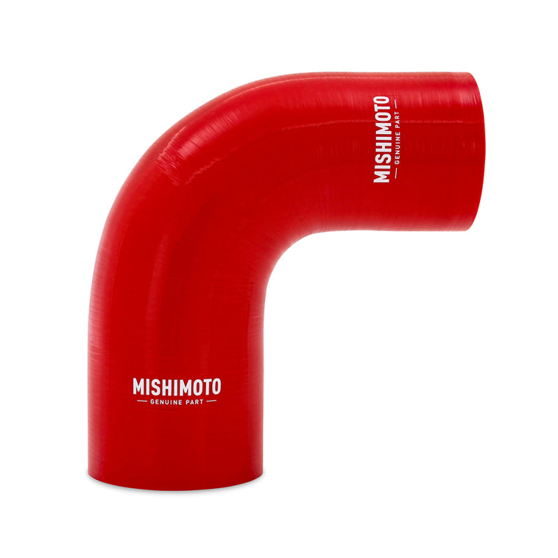 Load image into Gallery viewer, Mishimoto Silicone Reducer Coupler 90 Degree 2in to 2.25in - Red
