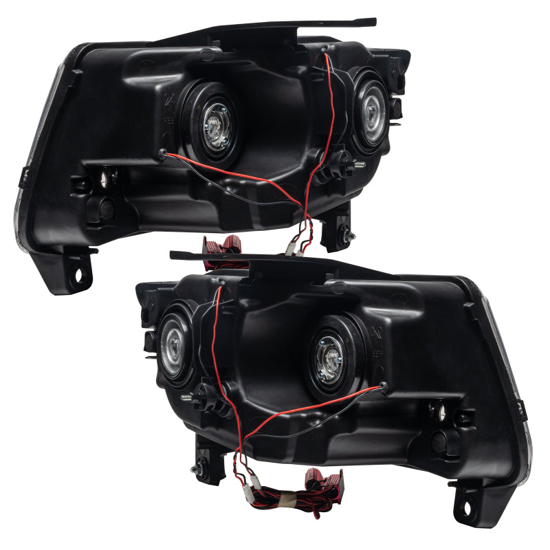 Load image into Gallery viewer, Oracle 11-13 Jeep Grand Cherokee Pre-Assembled Halo Headlights (Non HID) Chrome - Red
