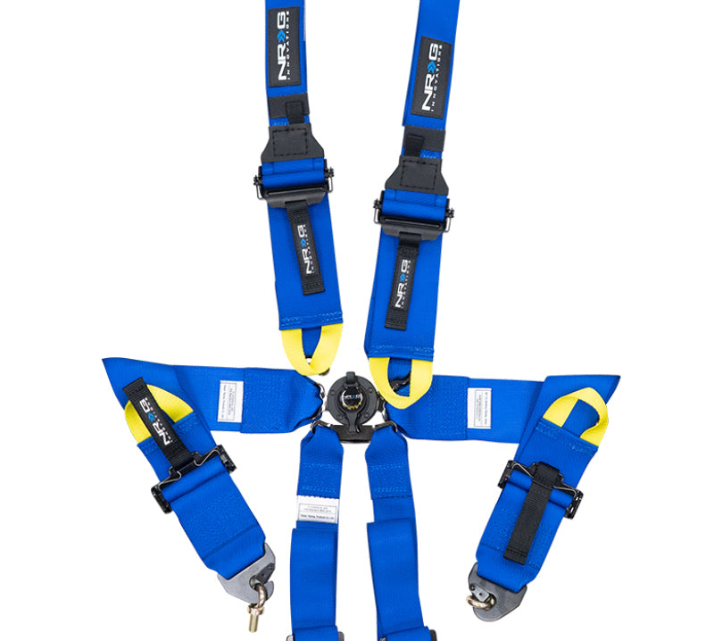 Load image into Gallery viewer, NRG FIA 6pt 2in. Shoulder Belt for HANS Device/ Rotary Cam Lock Buckle/ 3in. Waist Belt - Blue
