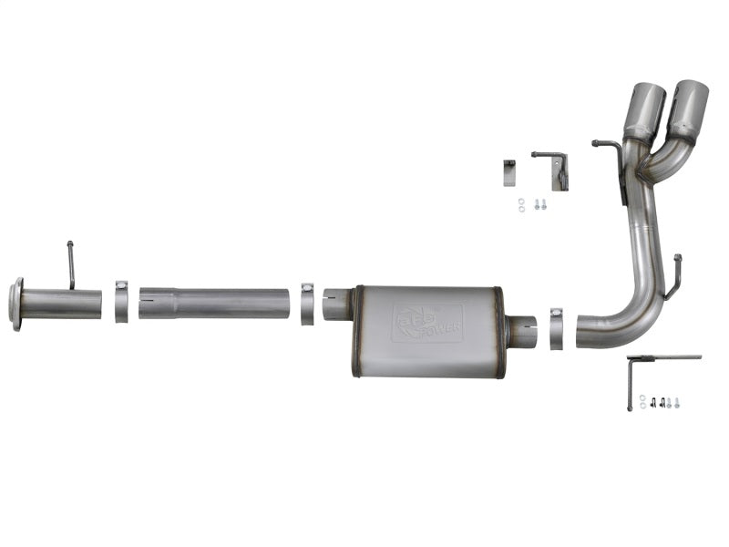 Load image into Gallery viewer, aFe MACH Force-XP 3in 409 SS Cat-Back Exhaust w/ Polished Tip 17-19 GM Colorado/Canyon V6-3.6L
