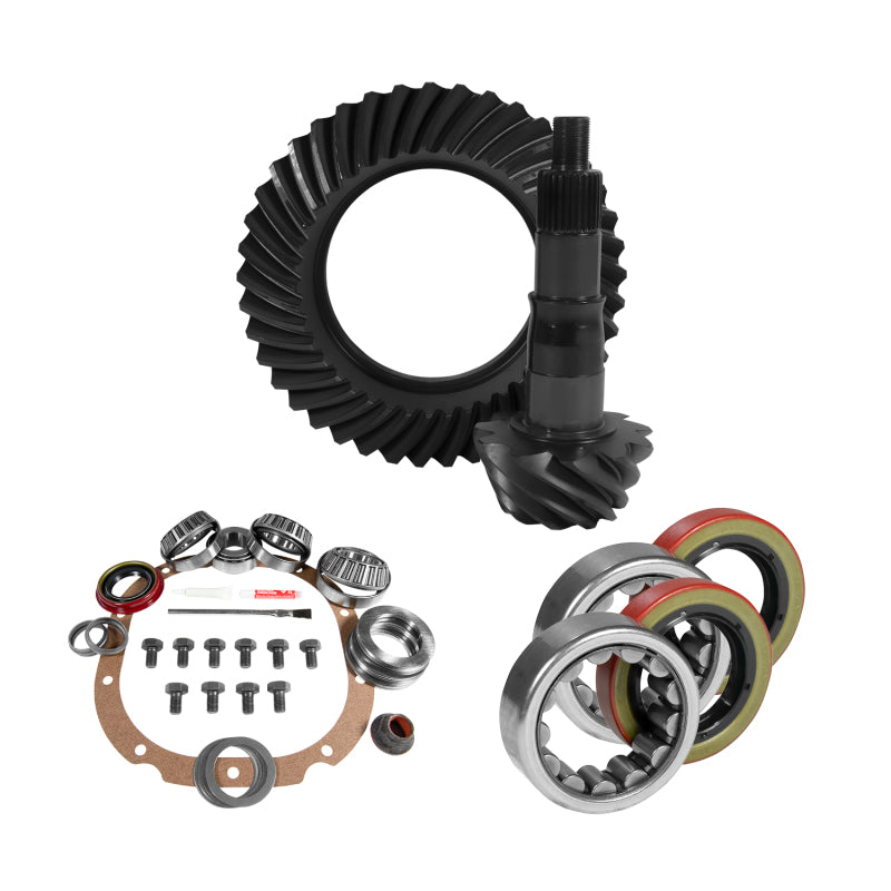 Load image into Gallery viewer, Yukon Gear 8.8in Ford 3.27 Rear Ring &amp; Pinion Install Kit 2.53in OD Axle Bearings and Seals
