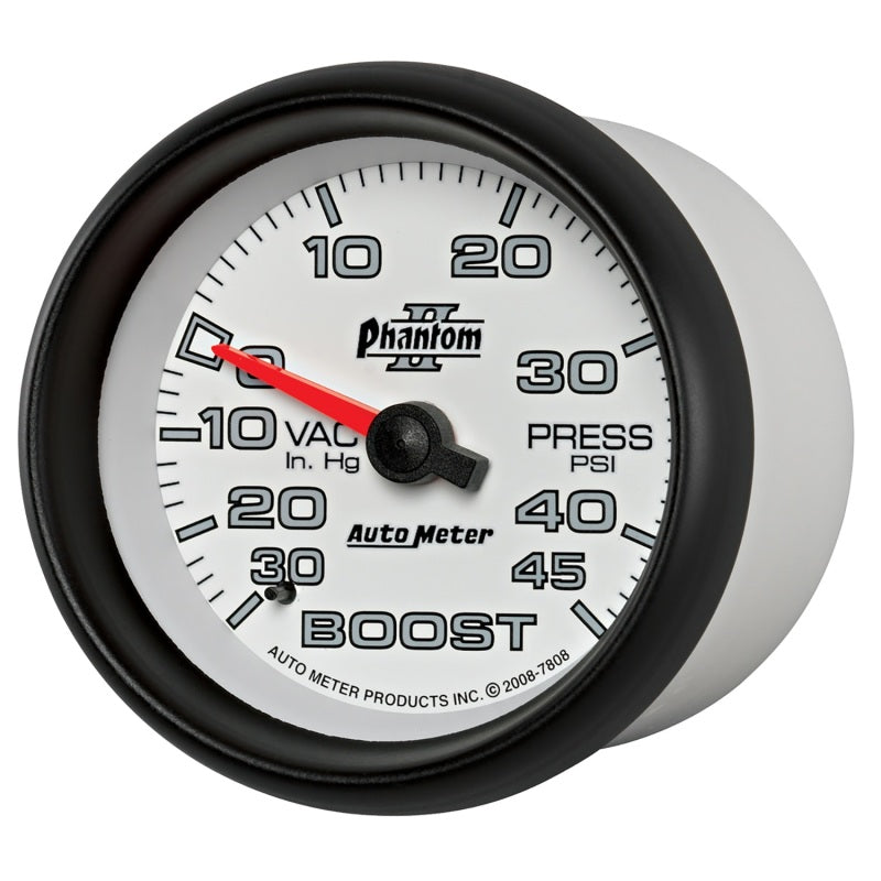 Load image into Gallery viewer, Autometer Phantom II 2-5/8in 30INHG-45PSI Phantom Mechanical Boost/Vacuum Gauge

