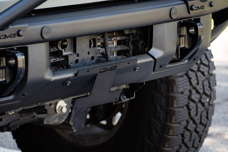 Load image into Gallery viewer, DV8 Offroad 21-22 Ford Bronco Factory Front Bumper Licence Relocation Bracket - Front
