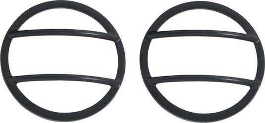 Kentrol 07-18 Jeep Wrangler JK Front Marker Covers Pair - Powdercoat Black