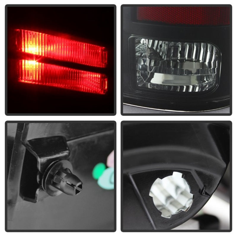 Load image into Gallery viewer, Spyder Dodge Ram 1500 09-14 LED Tail Lights Incandescent- Blk Smke ALT-YD-DRAM09-LED-BSM
