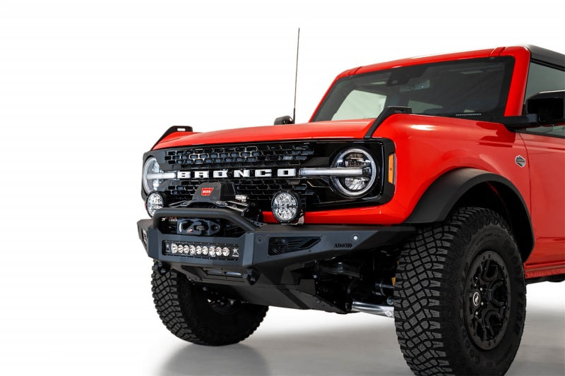 Load image into Gallery viewer, Addictive Desert Designs 2021+ Ford Bronco Rock Fighter Front Bumper - Hammer Black
