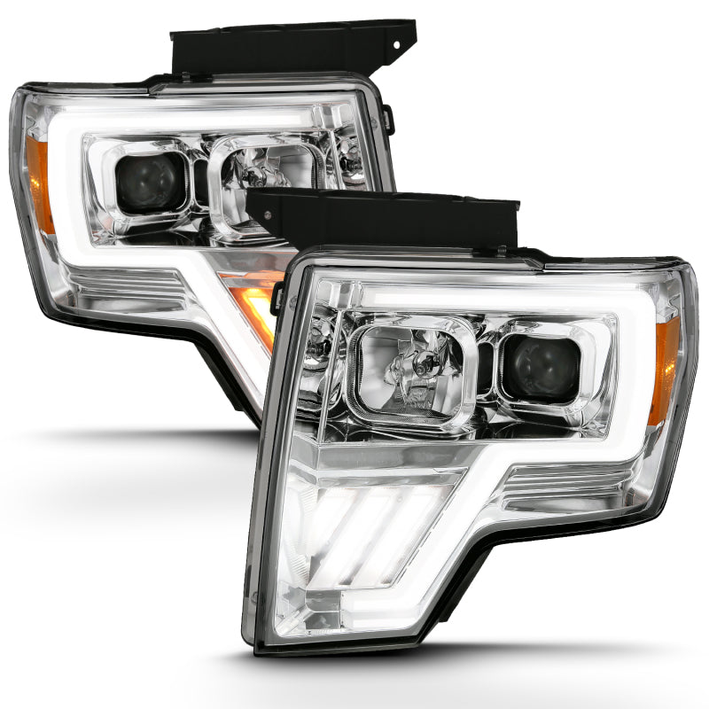 Load image into Gallery viewer, ANZO 2009-2013 Ford F-150 Projector Light Bar G4 Switchback H.L. Chrome Amber
