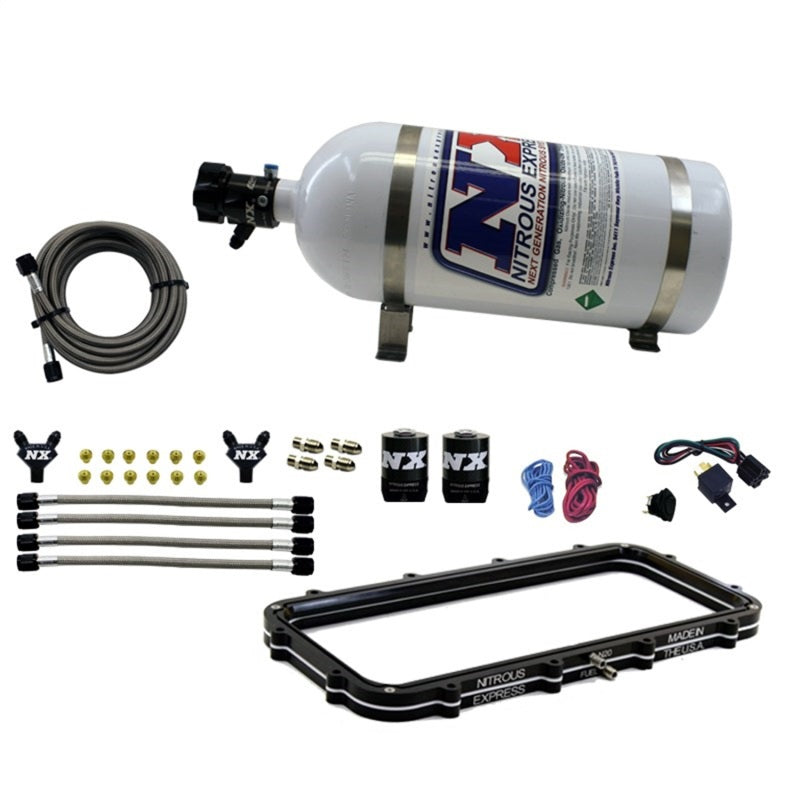 Load image into Gallery viewer, Nitrous Express Holley High Ram Plenum Nitrous Plate Kit w/15lb Bottle
