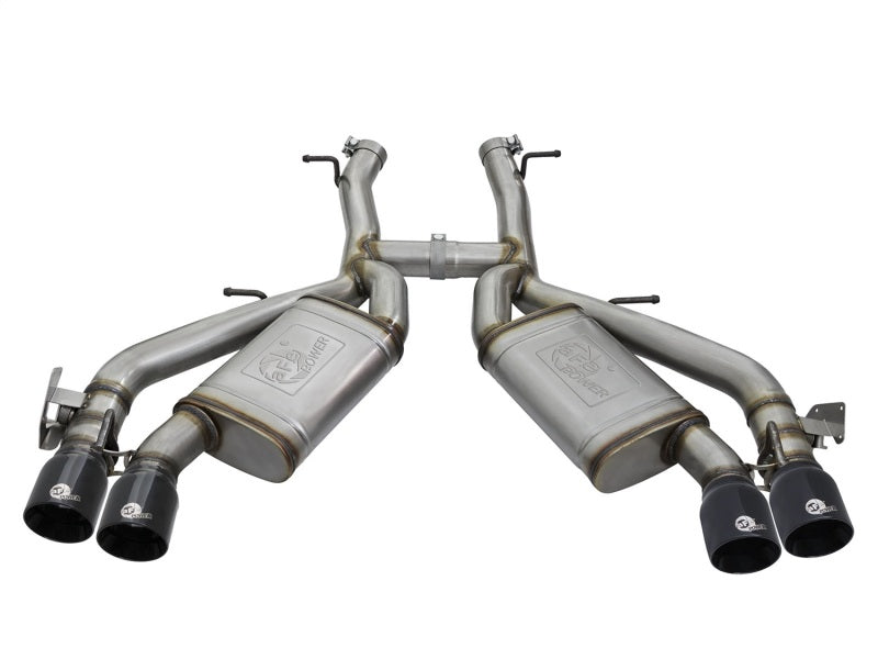 Load image into Gallery viewer, aFe MACHForce XP 3in 304 SS Axle-Back Exhaust Dual Exhaust (NPP) w/ Black Tips 16-17 Camaro SS V8
