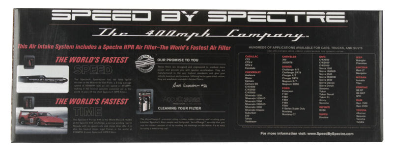 Load image into Gallery viewer, Spectre 10-11 Chevy Camaro V6-3.6L F/I Air Intake Kit - Clear Anodized w/Red Filter
