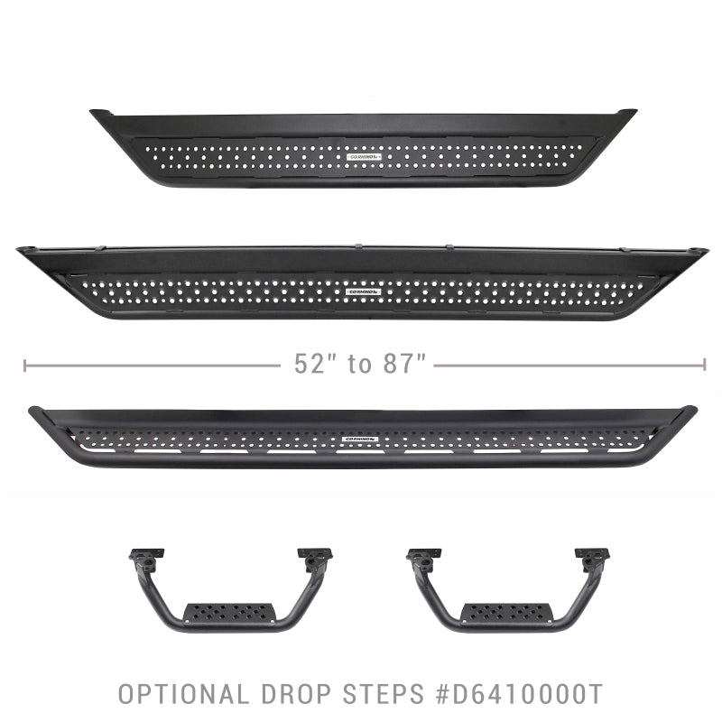 Load image into Gallery viewer, Go Rhino Dominator Extreme D6 SideSteps - Tex Blk - 4in Drop Down Steps (Pair)
