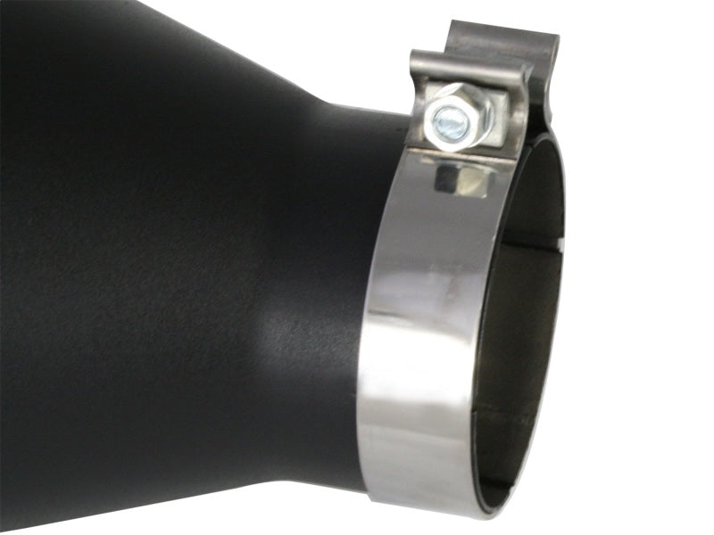 Load image into Gallery viewer, aFe MACHForce XP Exhausts Tips SS-304 EXH Tip 4In x 7Out x 18L Bolt-On (blk)
