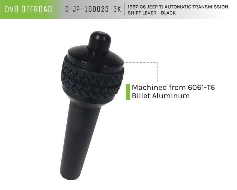 Load image into Gallery viewer, DV8 Offroad 1997-06 Jeep TJ Auto Shift Lever Black
