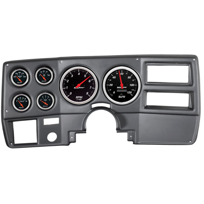 Load image into Gallery viewer, Autometer Designer Black 73-83 Chevy Truck / Suburban Dash Kit 6pc Tach/ MPH/ Fuel/ Oil/ WTMP/ Volt
