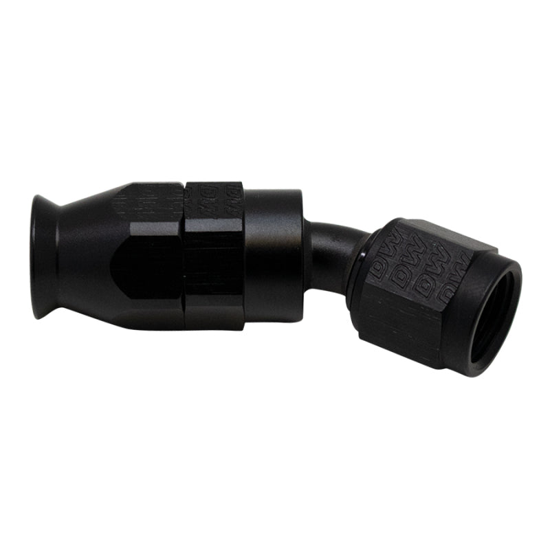 Load image into Gallery viewer, DeatschWerks 6 AN Female Flare Swivel 30-Degree Hose End PTFE - Anodized Matte Black
