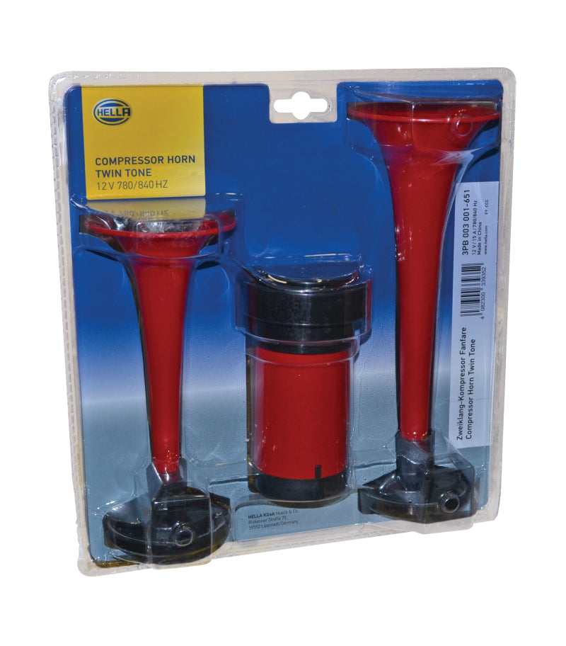 Load image into Gallery viewer, Hella Twin Trumpet Horn Kit 12V 240W 795-800Hz 118dB
