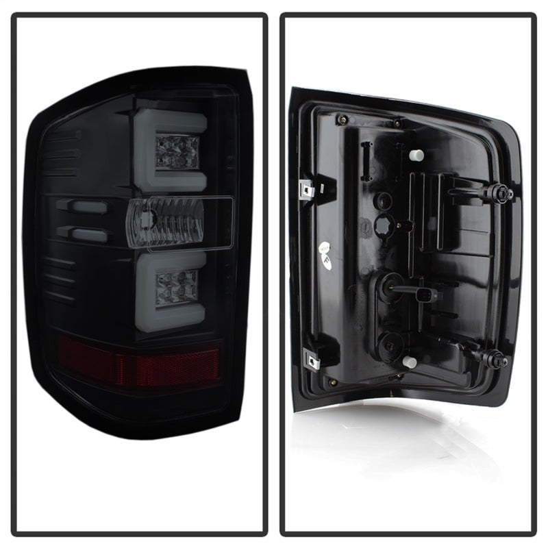 Load image into Gallery viewer, Spyder Chevy Silverado 16-17 Light Bar LED Tail Lights - Black Smoke ALT-YD-CS16-LED-BSM
