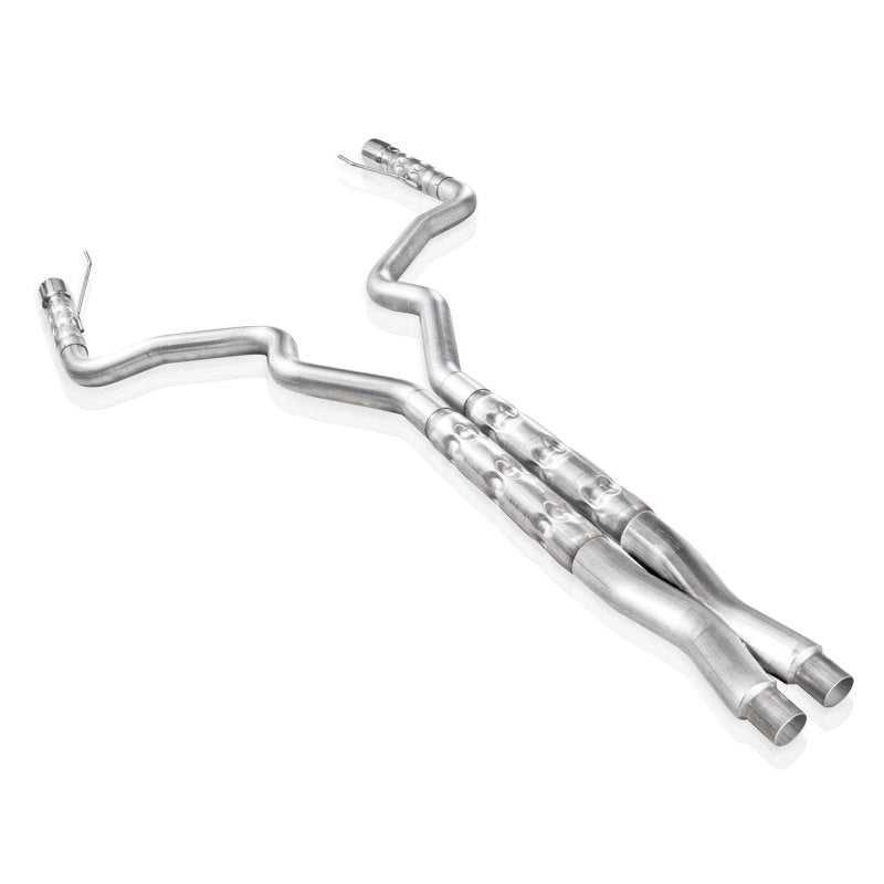 Load image into Gallery viewer, Stainless Works 2015-16 Mustang GT 3in Catback X-Pipe Retro Chambered Mufflers 3in Cores
