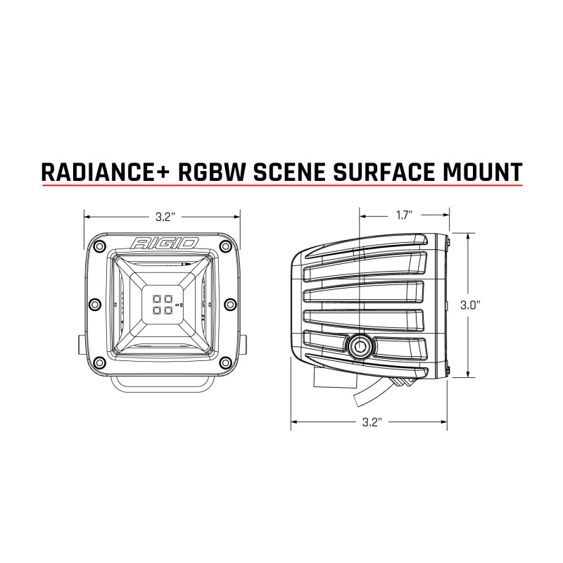Load image into Gallery viewer, Rigid Industries Radiance+ Scene RGBW Surface Mount - Pair
