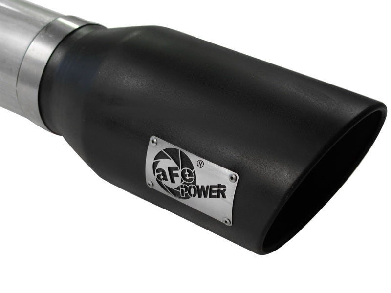 Load image into Gallery viewer, aFe MACHForce XP Exhaust 5in DPF-Back Stainless Steel Exht 2015 Ford Turbo Diesel V8 6.7L Black Tip
