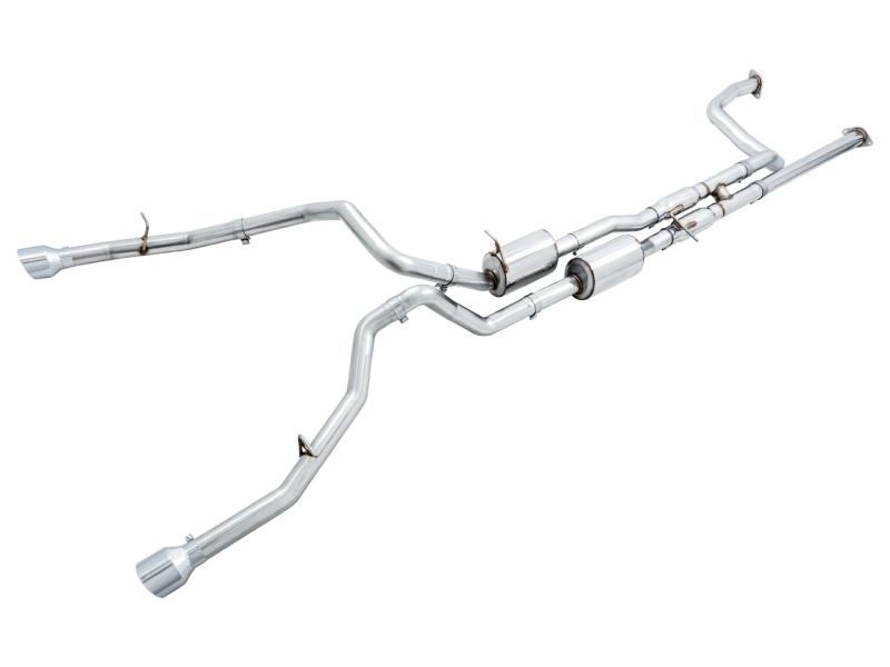 Load image into Gallery viewer, AWE Tuning 2021 RAM 1500 TRX 0FG Cat-Back Exhaust - Chrome Silver Tips
