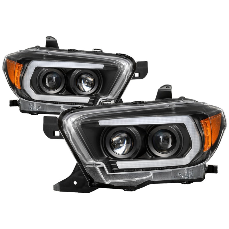 Load image into Gallery viewer, Spyder 16-18 Toyota Tacoma Projector Headlights - Seq LED Turn - Black - PRO-YD-TT16-LB-BK
