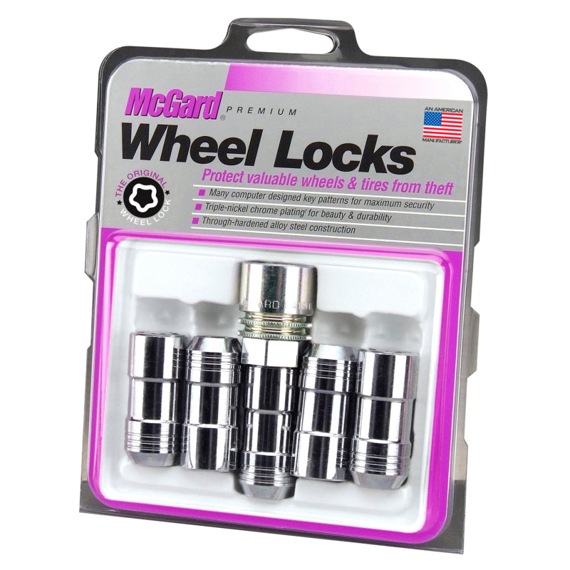 Load image into Gallery viewer, McGard Wheel Lock Nut Set - 5pk. (Cone Seat) M14X1.5 / 22mm Hex / 1.965in. Length - Chrome
