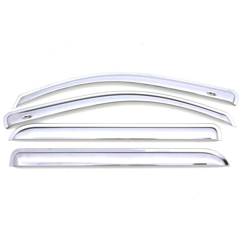 Load image into Gallery viewer, AVS 99-16 Ford F-250 Super Duty Supercrew Ventvisor Front &amp; Rear Window Deflectors 4pc - Chrome
