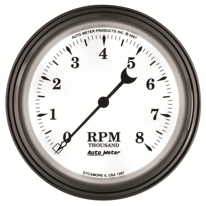 Load image into Gallery viewer, AutoMeter Gauge Tachometer 3-3/8in. 8K RPM In-Dash Old Tyme White II
