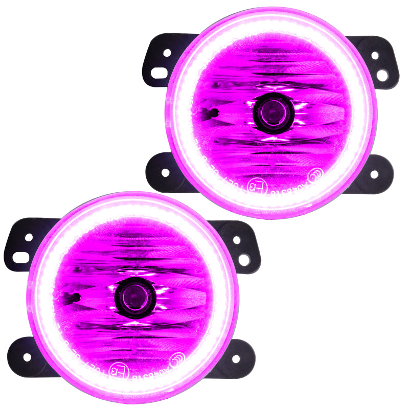 Load image into Gallery viewer, Oracle Lighting 07-09 Jeep Wrangler JK Pre-Assembled LED Halo Fog Lights -Pink
