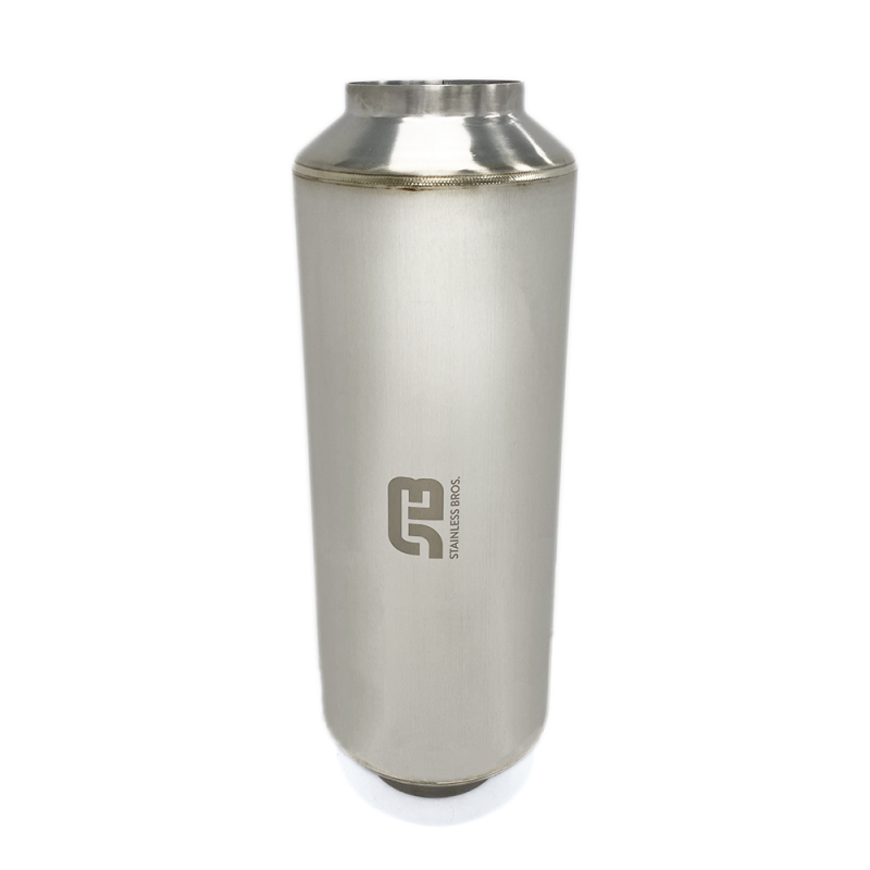 Load image into Gallery viewer, Stainless Bros 17in Overall Length 3.5in SS304 Polished Finish Lightweight Race Muffler
