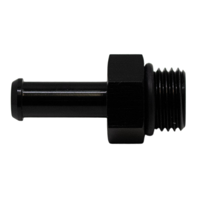 Load image into Gallery viewer, DeatschWerks 6AN ORB Male to 5/16in Male Barb Fitting (Incl O-Ring) - Anodized Matte Black
