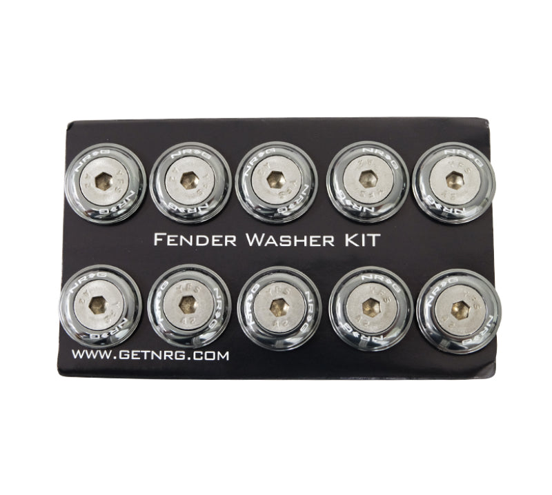 Load image into Gallery viewer, NRG Fender Washer Kit w/Rivets For Plastic (Gunmetal) - Set of 10
